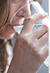WOMAN WITH COLD DRINK Studio