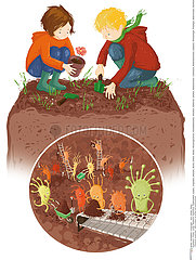 SOIL BACTERIA Illustration