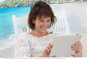 WOMAN WITH TABLET