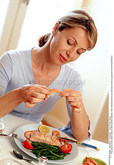 Woman and food