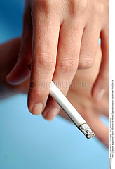 Woman and cigarette