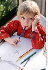 Child and drawing