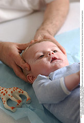Osteopathy on a baby
