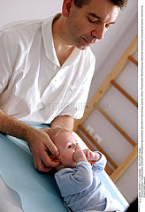 Osteopathy on a baby