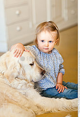 Baby and dog