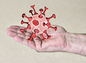 Modell Coronavirus  Symbolbild