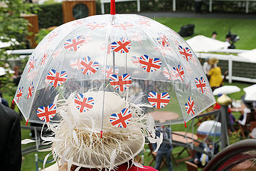 Royal Ascot  Woman under her umbrella at the racecourse