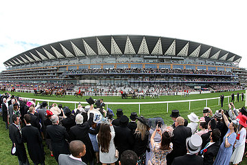 Royal Ascot  the Royal Procession in front of the grandstand