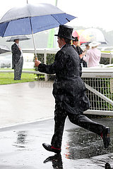 Royal Ascot  Man at the racecourse under his umbrella