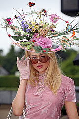 Royal Ascot  Fashion  woman with hat at the racecourse