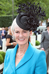 Royal Ascot  Fashion  Judy Murray with hat on Ladies Day at the racecourse
