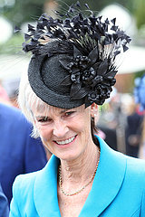 Royal Ascot  Fashion  Judy Murray with hat on Ladies Day at the racecourse