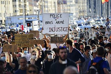 Demonstration gegen Rassismus  Marseille