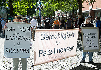 München: Kundgenung gegen die geplante Annexion des Westjordanland