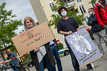 Dawonia Mieter demonstrieren gegen steigende Mieten