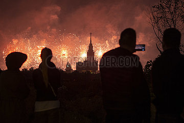 RUSSIA-Moskau-FIREWORKS