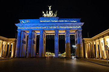 Brandenburger Tor EU Rathspraesidentschaft