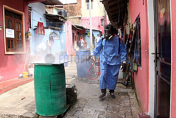 SRI LANKA-COLOMBO-desinfektions COVID-19