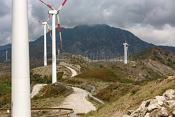 Raddusa  Sizilien  Italien - Windkraftanlagen