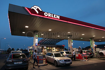 Polen  Zalesie - Orlen-Tankstelle an der Autobahn A2 (E30)