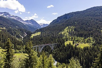 Langwieser Viadukt  Rh?tische Bahn  Graub?nden  Schweiz