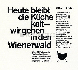 Restaurantkette Wienerwald  Werbespruch  1967