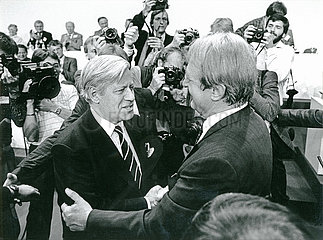 Helmut Schmidt  Johannes Rau  1986