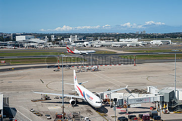Sydney  Australien  Malaysia Airlines Airbus A330-300 Flugzeug auf dem Flughafen Kingsford Smith