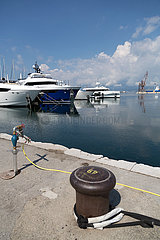 Kroatien  Rijeka - Yachthafen beim Stadtzentrum