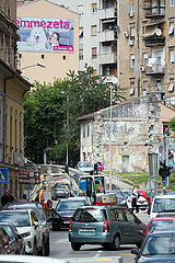 Kroatien  Rijeka - Strassenszene in Wohnviertel