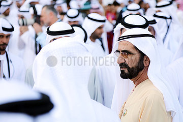 Dubai  Vereinigte Arabische Emirate  Scheich Mohammed bin Rashid al Maktoum (in gelb)  Oberhaupt des Emirats Dubai