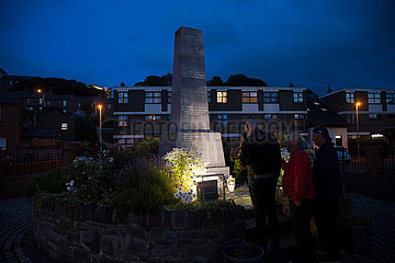 Grossbritannien  Derry - Mahnmal mit den Namen der Opfer des Massakers vom Bloody Sunday 1972 im Stadtteil Bogside