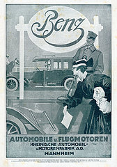Benz Automobile und Flugmotoren  Werbung  1917