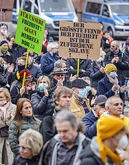 Anti-Corona Demonstration  Dortmund  Ruhrgebiet  Nordrhein-Westfalen  Deutschland