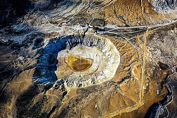 Drohnenaufnahme Vulkaninsel Nisyros  Insel der Dodekanes