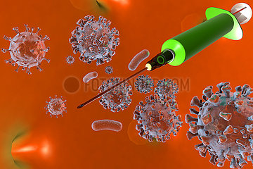 CGI Visualisierung: Impfung Coronavirus