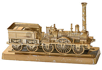 Modell der ersten deutschen Lokomotive Adler von 1835  altes Souvenir  Nuernberg