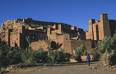 Ouarzazate  Marokko  Altertuemliche Lehmbauten der Festung von Ksar Aït-Ben-Haddou