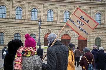 Protest gegen die Corona Maßnahmen in München