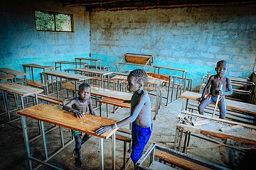 Destroyed School in Gambella Ethiopia (Archivbild)