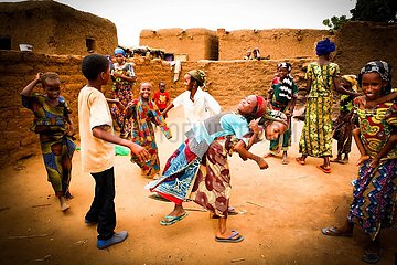 Traditionelles Dorf in der Sahelzone