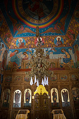 Republik Moldau  Orheiul Vechi - Ikonostase im Kloster von Orheiul Vechi  beim Orheiul-Vechi-Komplex  einem historischen Siedlungsgebiet
