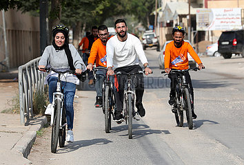 MIDEAST-JERICHO-CYCLING-EVENT