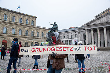 Proteste gegen die Corona-Maßnahmen in München