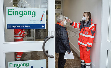 Testlauf im Corona Impfzentrum Essen  Nordrhein-Westfalen  Deutschland