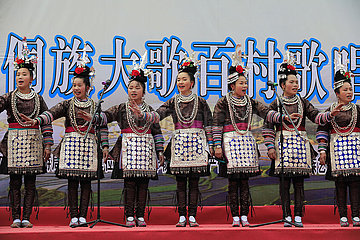 # CHINA-GUIZHOU-Congjiang-DONG ethnischer Gruppe-CHOR Wettbewerb (CN)