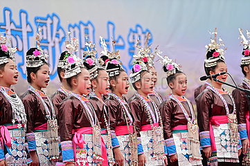 # CHINA-GUIZHOU-Congjiang-DONG ethnischer Gruppe-CHOR Wettbewerb (CN)