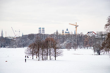 Lockdown im Schnee in München
