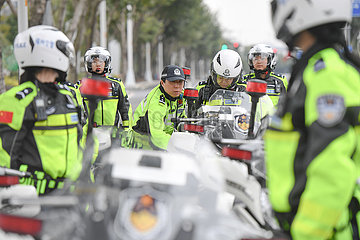 CHINA-FUJIAN-FUZHOU-TRAFFIC POLIZIST-Mot TEAM (CN) CHINA-FUJIAN-FUZHOU-TRAFFIC POLIZIST-Mot TEAM (CN)