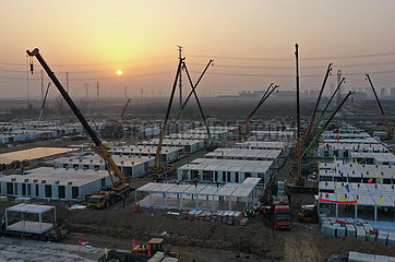 CHINA-HEBEI-SHIJIAZHUANG-COVID-19-ISOLATION CENTER-CONSTRUCTION (CN)